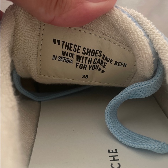 NWT VOILE BLANCHE INES Suede Sneakers in Light Blue-Pink - Picture 13 of 16